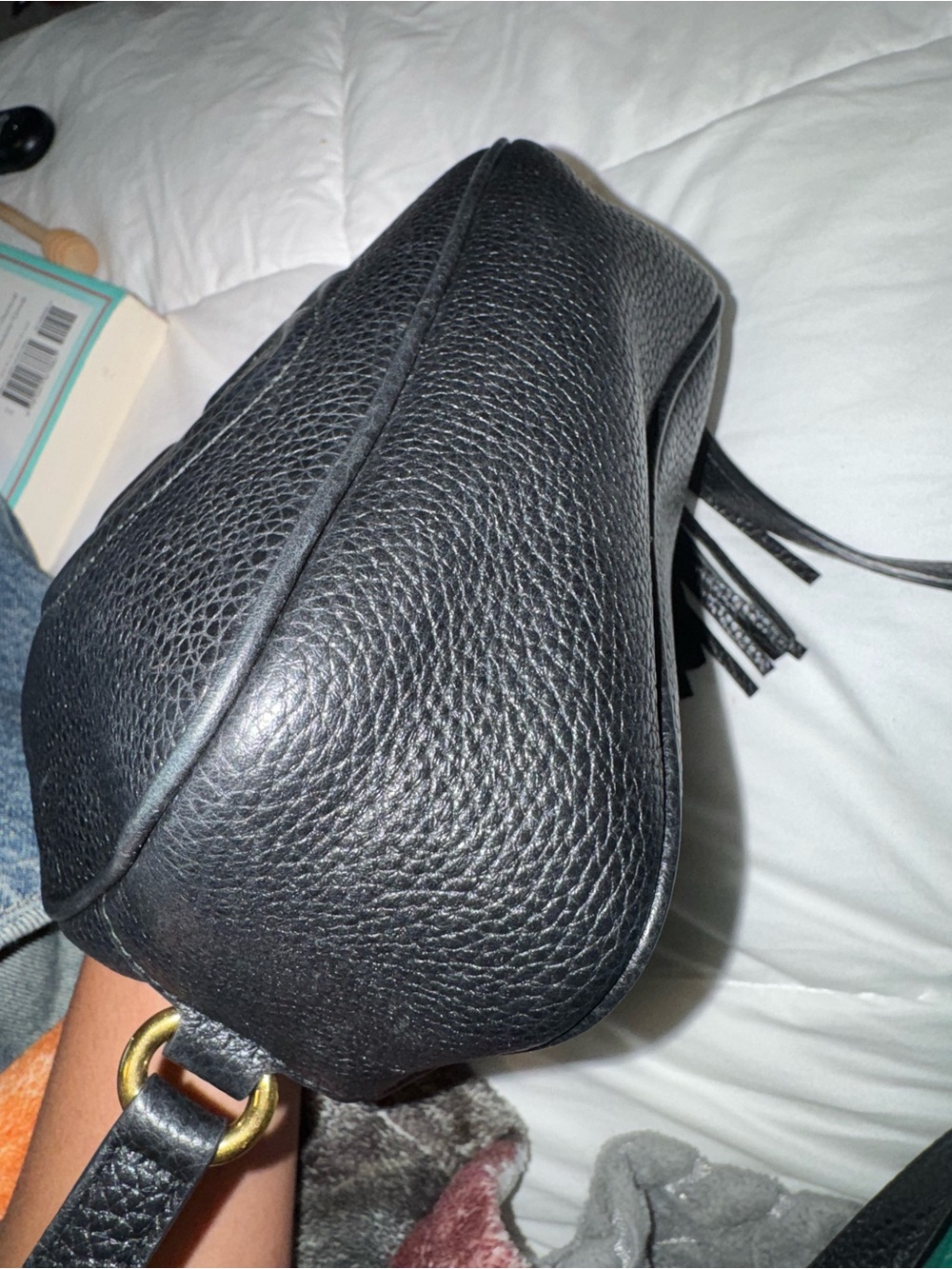 Gucci Black Soho Disco Leather Crossbody with Interlocking GG - Picture 7 of 13